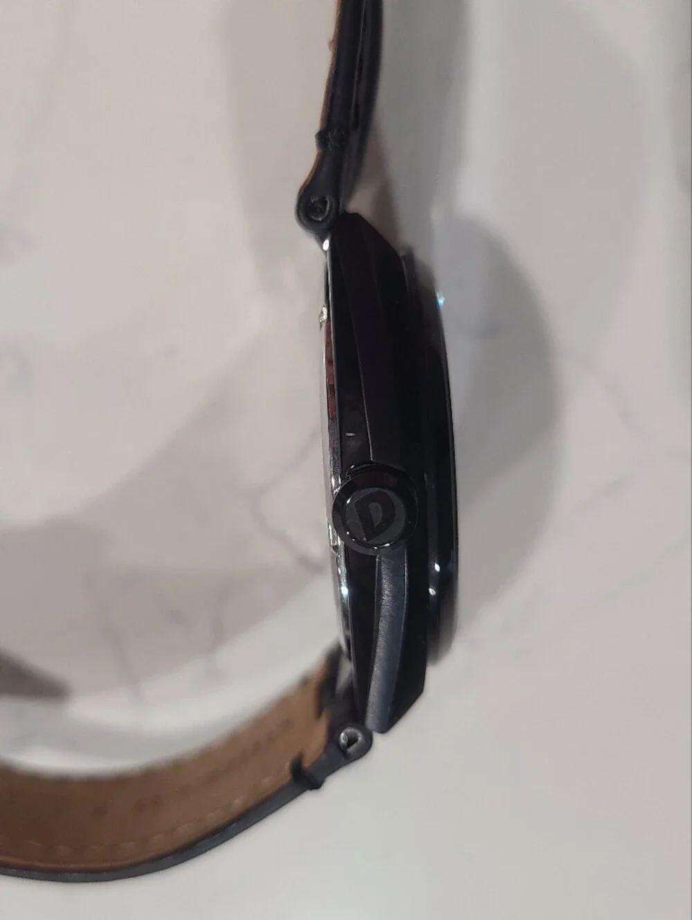 EUC ECO-DRIVE CITIZEN WEEKENDER WATCH BLACK LEATHER STRAP AW1135-19E